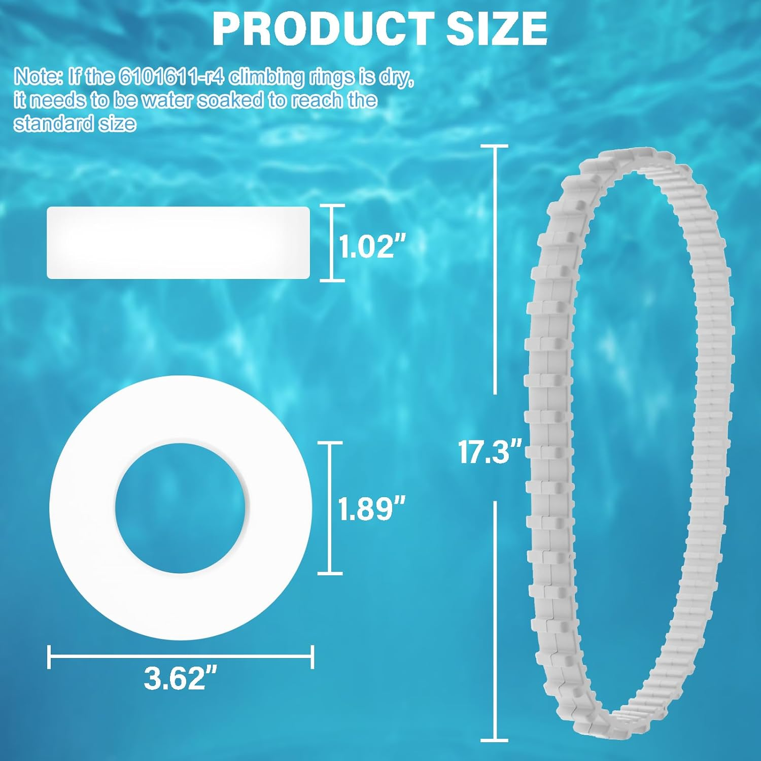 9985006-R2 Track and Climbing Rings 6101611-R4 Replacement Parts Compatible with Maytronics Dolphin Nautilus Cc plus Robotic Pool Robot (6 Pack) image number 4