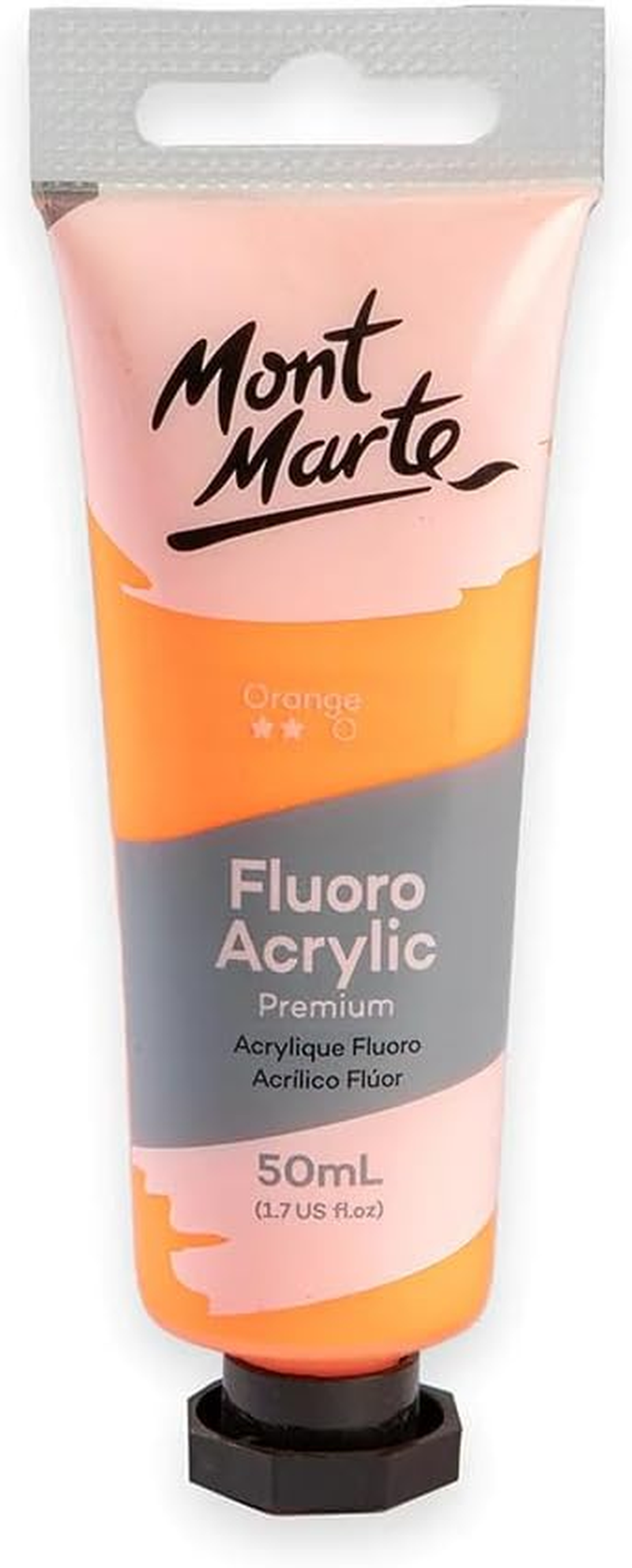 Mont Marte Fluoro Acrylic Paint 50 Ml, Orange