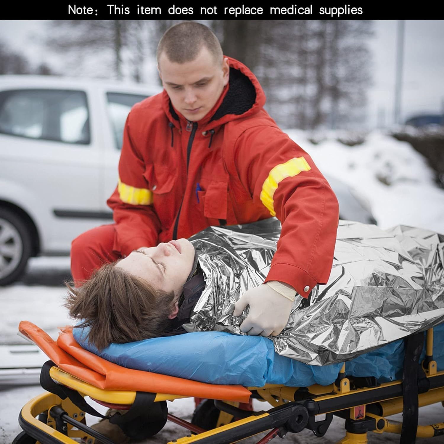 5Pcs Emergency Thermal Blankets,Survival Reflective Thermal First Aid Foil Blanket for Outdoor,Emergency Thermal Blanket,Survival Reflective Thermal First Aid Foil Blanket Emergency Blanket,210X130Cm image number 3