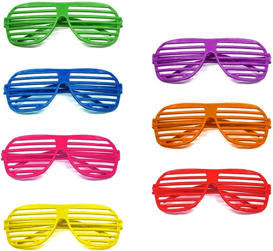 Plastic Shutter Glasses, 10 Pcs Party Slotted Glass Sunglasses for Party Favors, Child, Apparel Accessories, Party Props (Random Color) image number 5