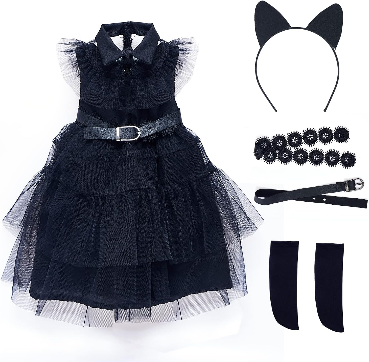 FEAYEA 18 Inch Doll Clothes , Black Family Costumes Party Dress Fits 18 Inch Girl Doll Clothes image number 2