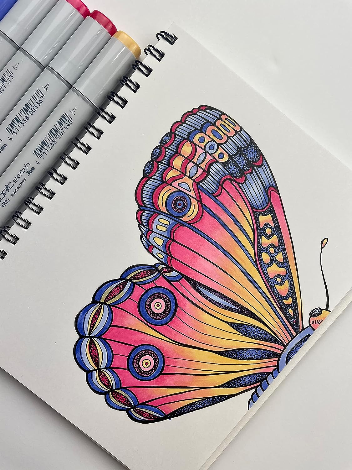 Copic Wire-Bound Sketchbook S, 5" X 7", Premium Bond Paper (157Gsm), 30 Sheets, White