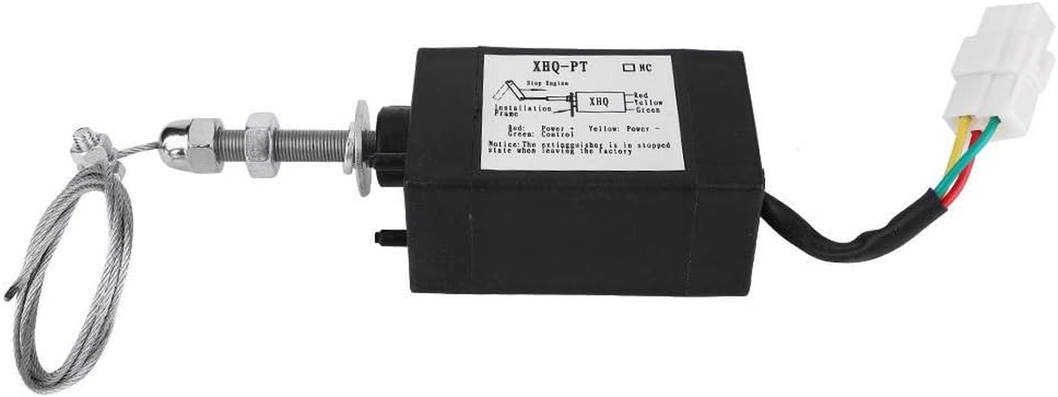Vikye DC 12/24V XHQ-PT Diesel Engine Solenoid Valve, Metal & Plastic, 2 Ports, Threaded Inlet, API 607 Compliant image number 2