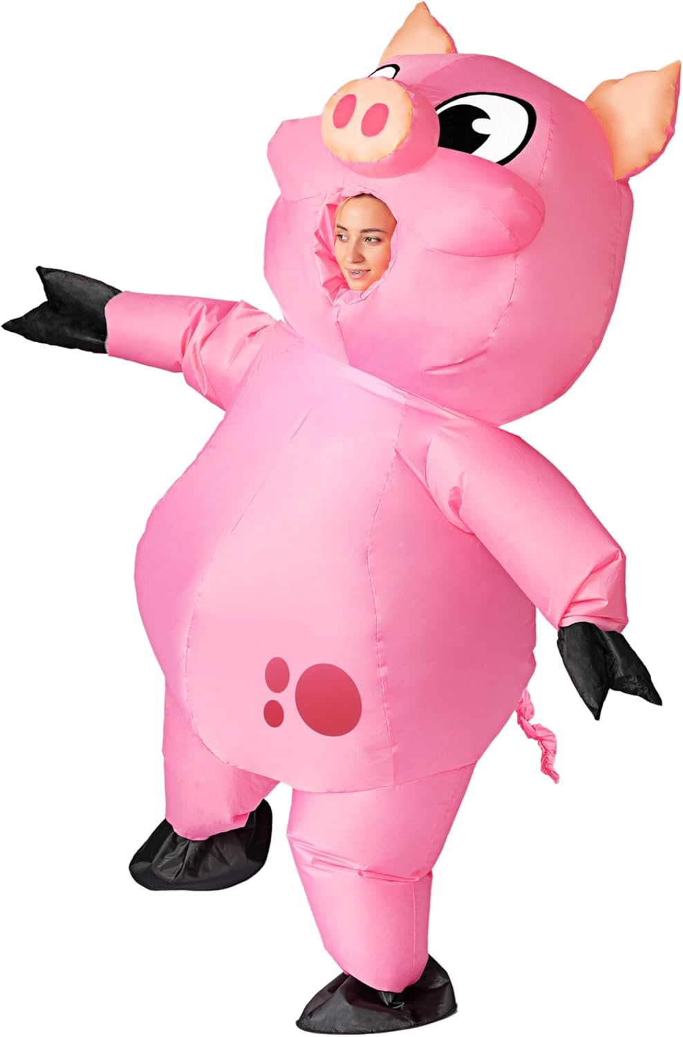 Spooktacular Creations Inflatable Pig Halloween Costume, Adult Unisex Full Body Animal Pig Inflatable Costume - One Size (Piggy) image number 4