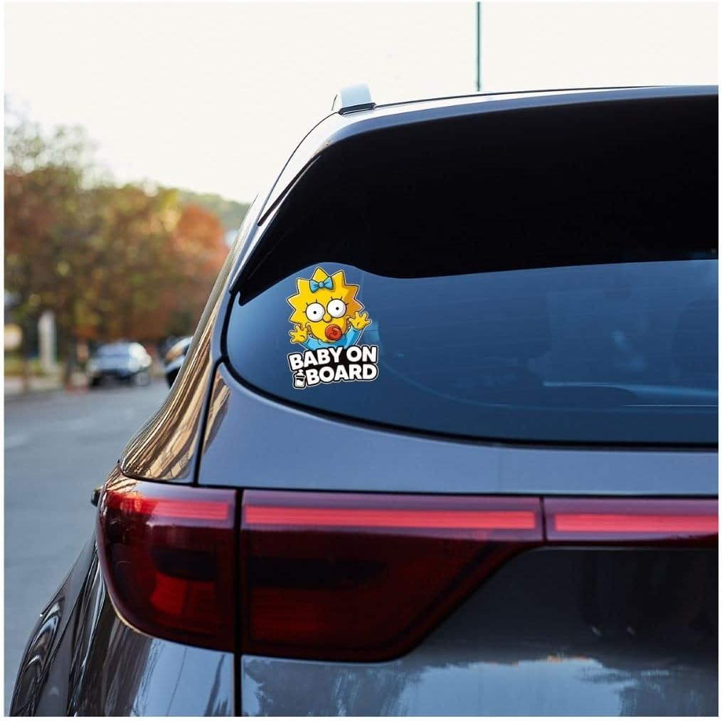 Y2K Baby on Board Sticker for Car (2 PCS) - Safety Signs, Decals, Funny Maggie Sticer 5.5X4 Inch image number 3