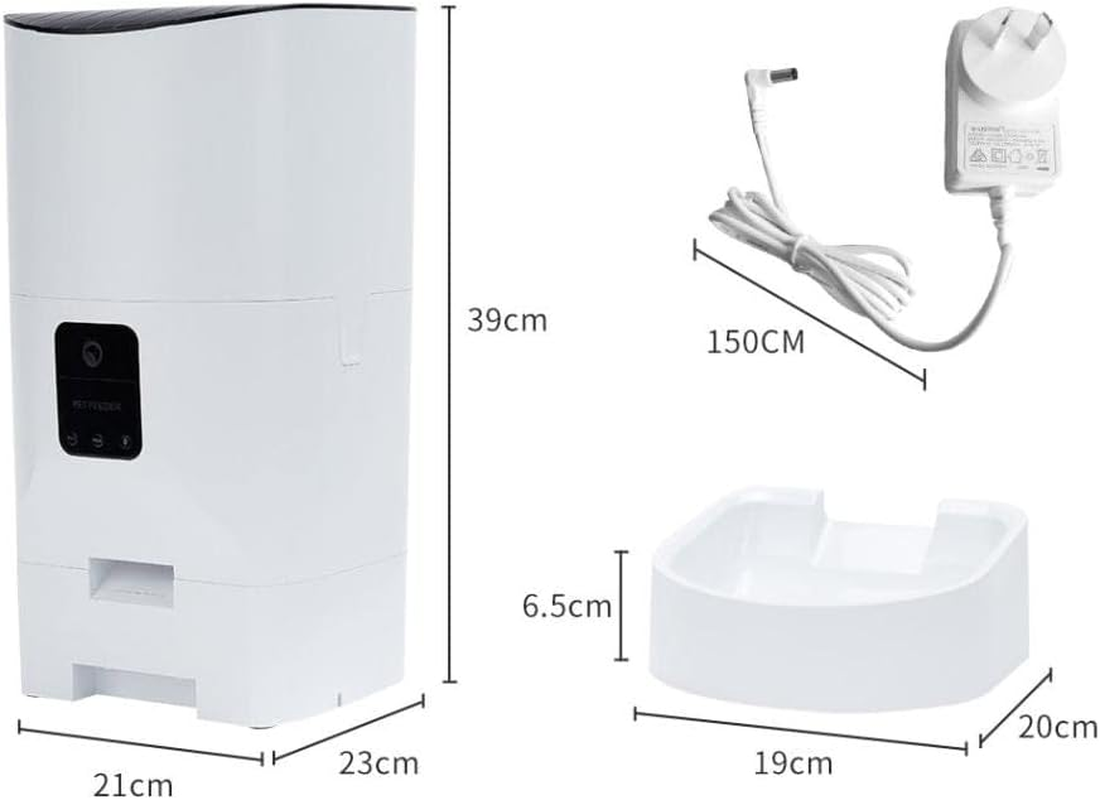 Pawz Food Dispenser Automatic Pet Feeder with Camera, White, Automatic Fish Feeder, Cat Dog Slow Feeder, Automatic Cat Feeder Wet Food, Photo and Video Record, Interaction, Night Vision image number 4