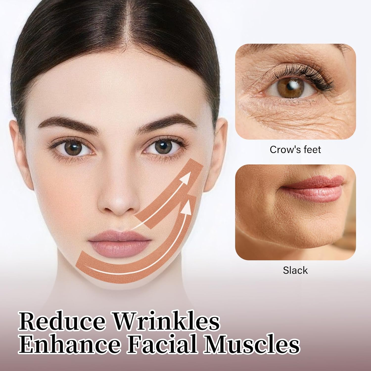 2 Pack Myofascial Face Tape Roll, 2.5Cm X 5M Anti-Wrinkle Face Lift Tape, Provides Tightening Face Toning and Neck Firming, Soft Breathable Skin-Safe for Women Looking to Youthful Skin Look Daily Use image number 3