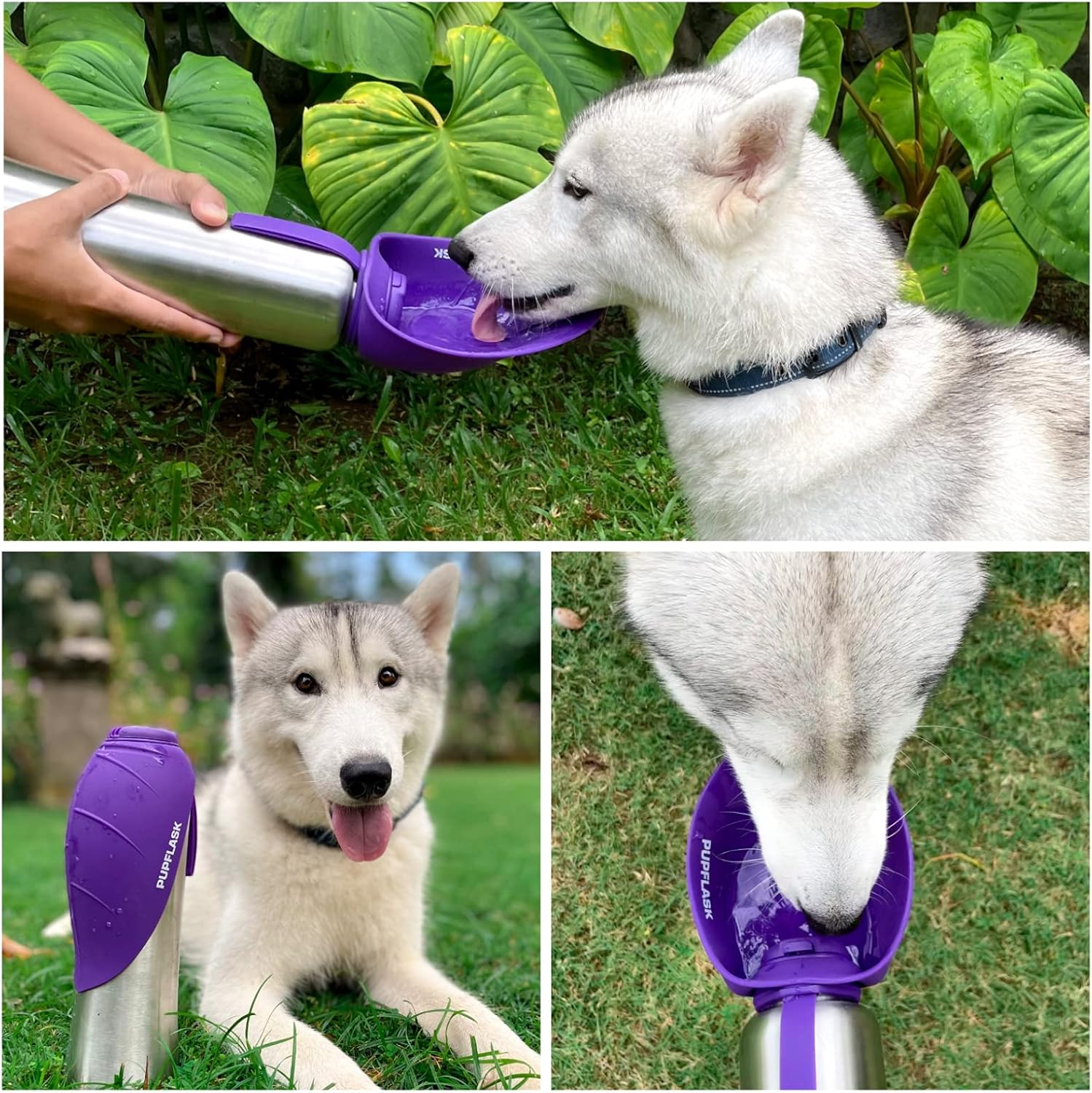 Tuff Pupper Pupflask Portable Water Bottle | 27 or 40 OZ Stainless Steel | Convenient Dog Travel Water Bottle Keeps Pup Hydrated | Portable Dog Water Bowl & Travel Water Bottle for Dogs image number 3