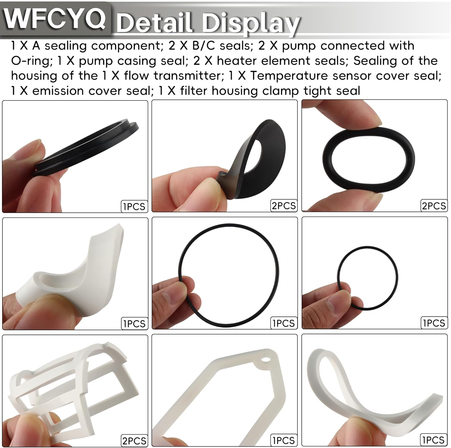 Replacement Ultimate Seal Kit Water Pump Seal Rebuild Kit Compatible with Coleman Saluspa Lay-Z-Spa，Fits Most Airjet Models image number 3