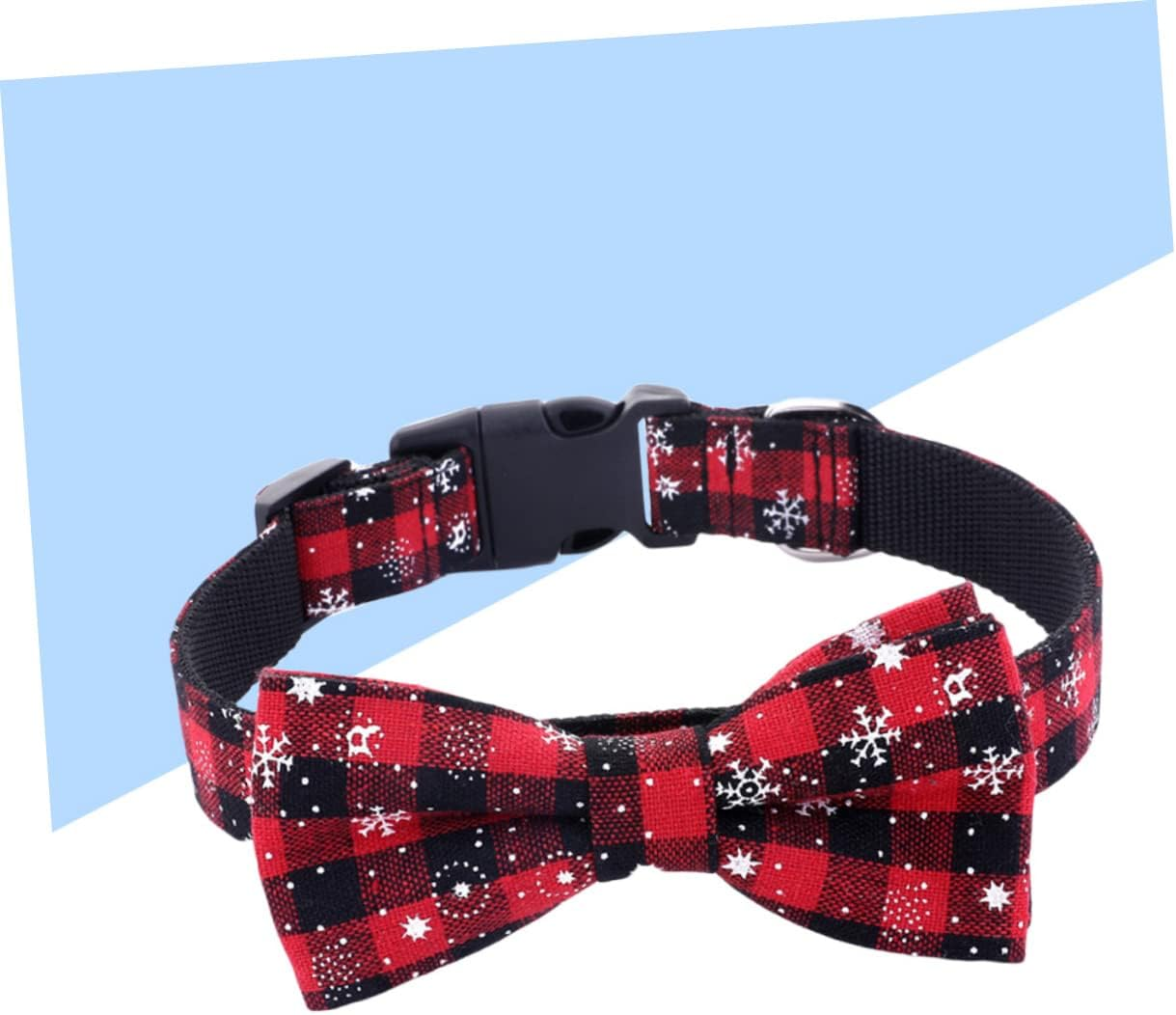 Sosoport 2Pcs Pet Collar Christmas Pattern Printed for Cat Dog Adjustable Nylon Collar Snowflake Dog Christmas Cat