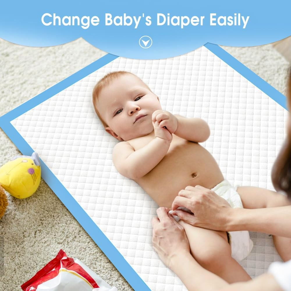 Felic 80-Count Disposable Bed Pads 90X60Cm, Baby Diaper Changing Pads Large, Economy Pads Adult Incontinence Bed Pee Underpads Absorbent Chucks for Adults,Kids,Elderly, Puppy Pee Pad (2Pack-80Pcs)