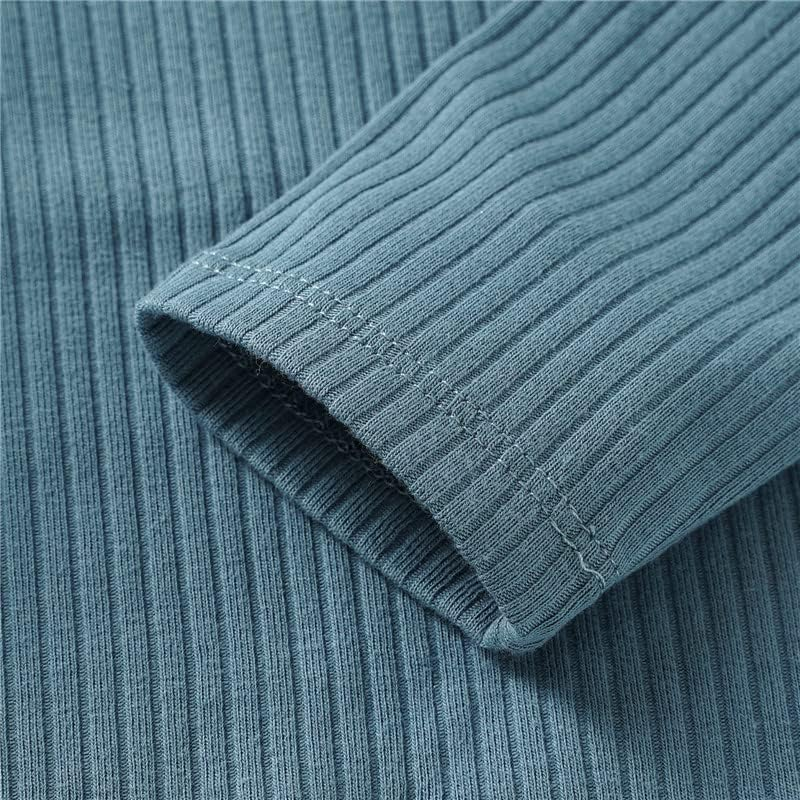 Newborn Baby Clothes - Baby Organic Ribbed Romper Gifit Set with Matching Style Beanie for Girls and Boys image number 3