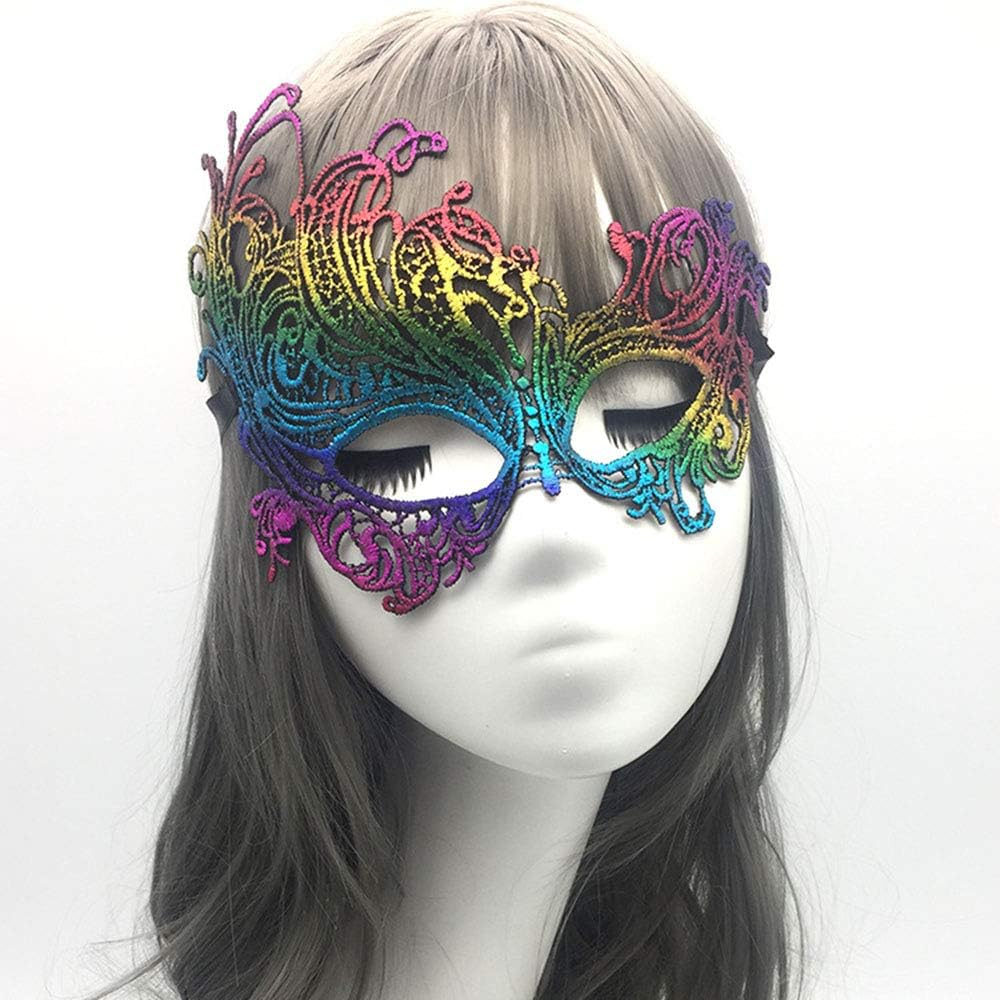 Imapo Masquerade Masks for Women Girl Lace Eye Mask, Opera Halloween Dancing Evening Party Elegant Mardi Gras Lady Eye Mask - Multicolor image number 4