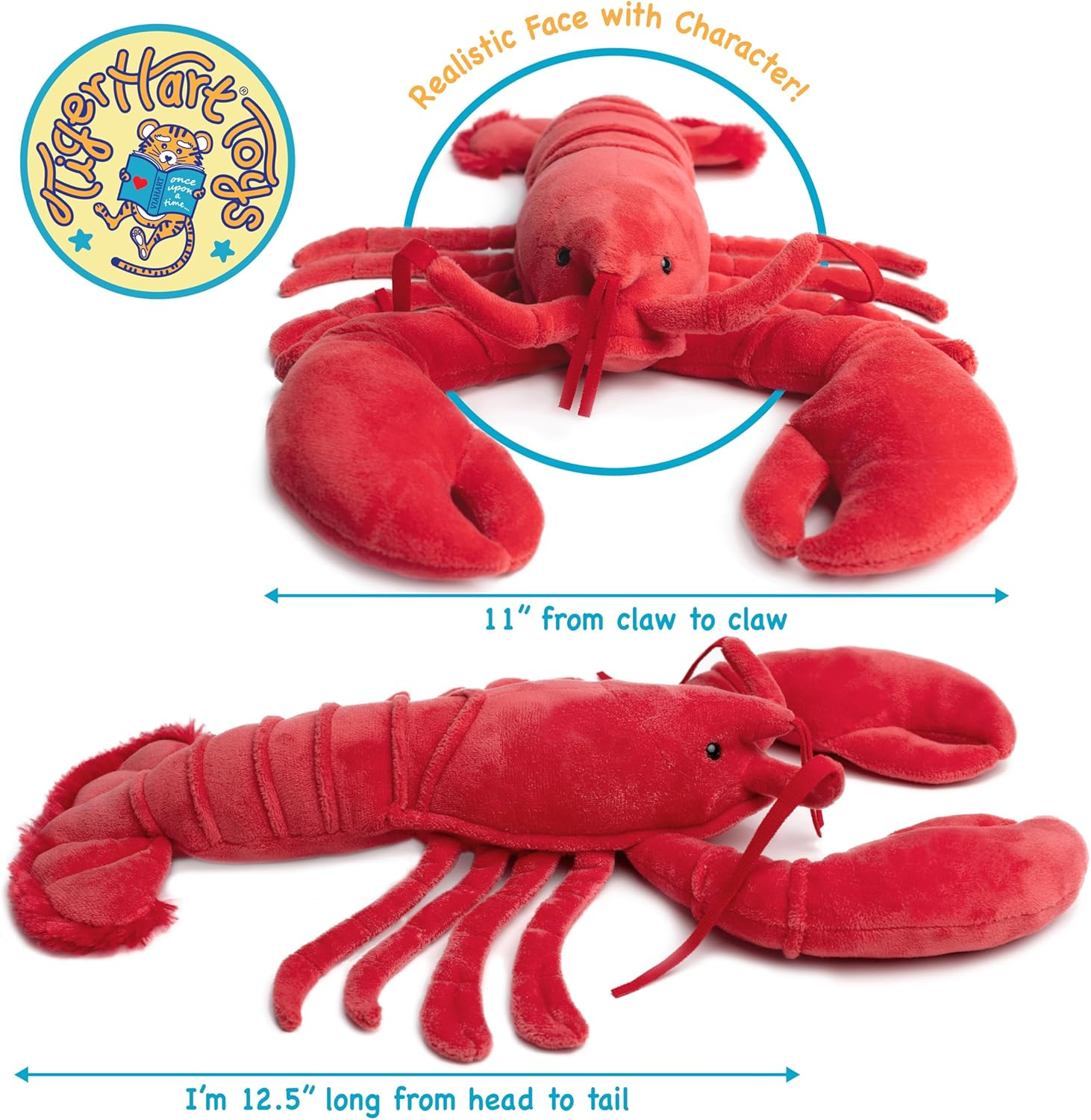 Lenora the Lobster - 13 Inch Stuffed Animal Plush image number 2