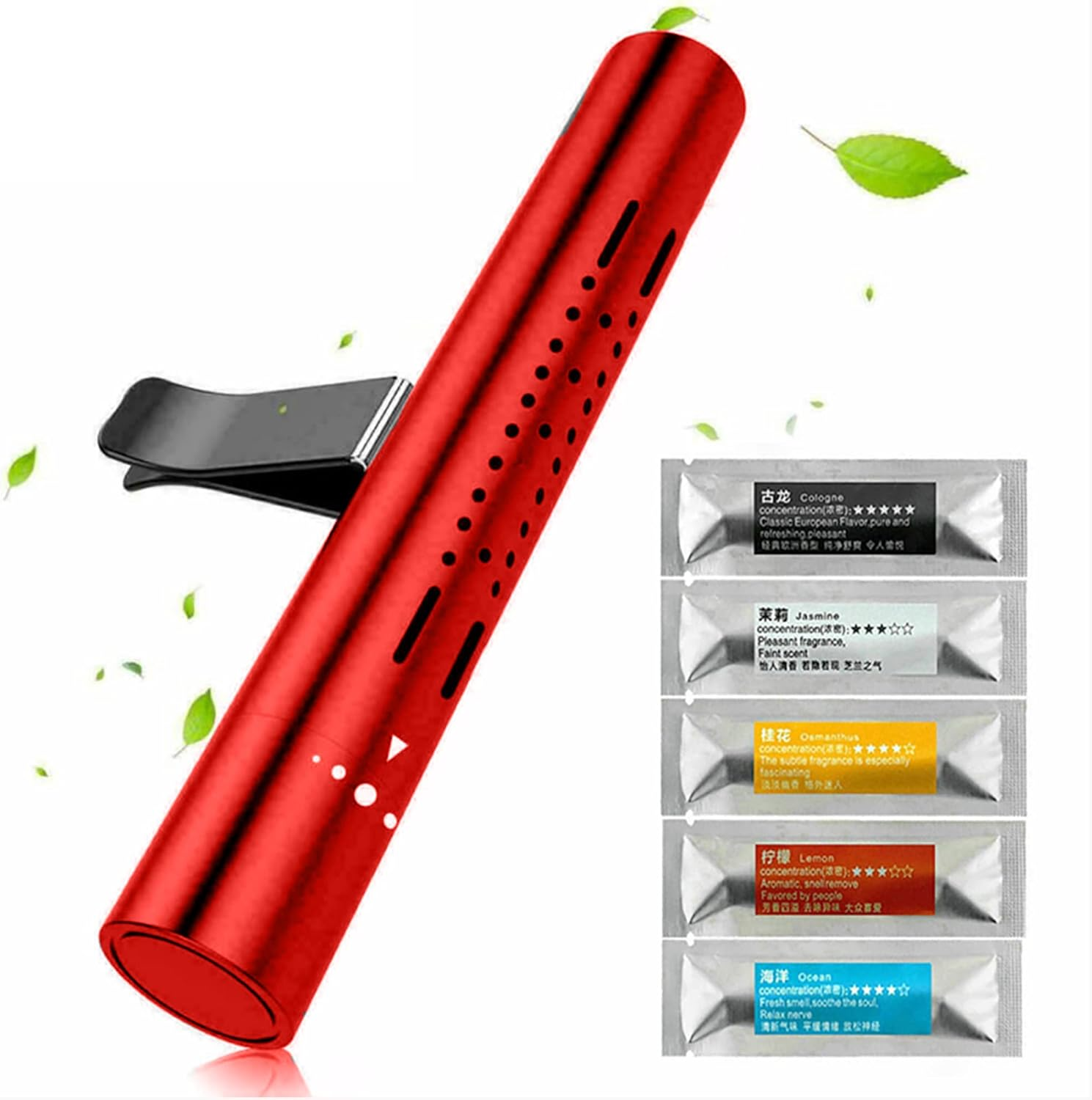Car Car Air Fresheners with 5 Refills, Non-Toxic and Chemical Free, Made of Sturdy Aluminium Alloy, Sturdy and Durable (5 Refills) image number 1