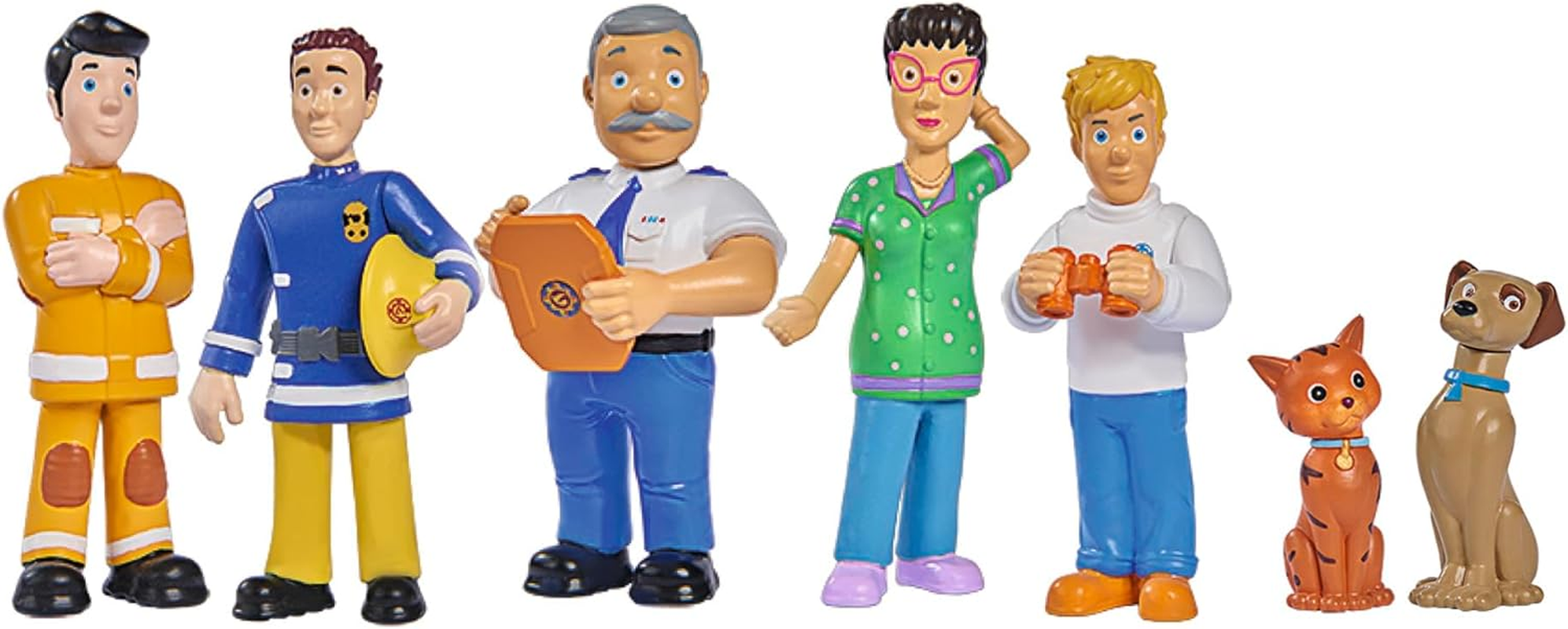 Simba 109252538038 Fireman Sam Figure Set - Fireman Sam Figure Set with 6 or 7 Figures, 5-7 Cm, from 3 Years, Random Selection image number 1