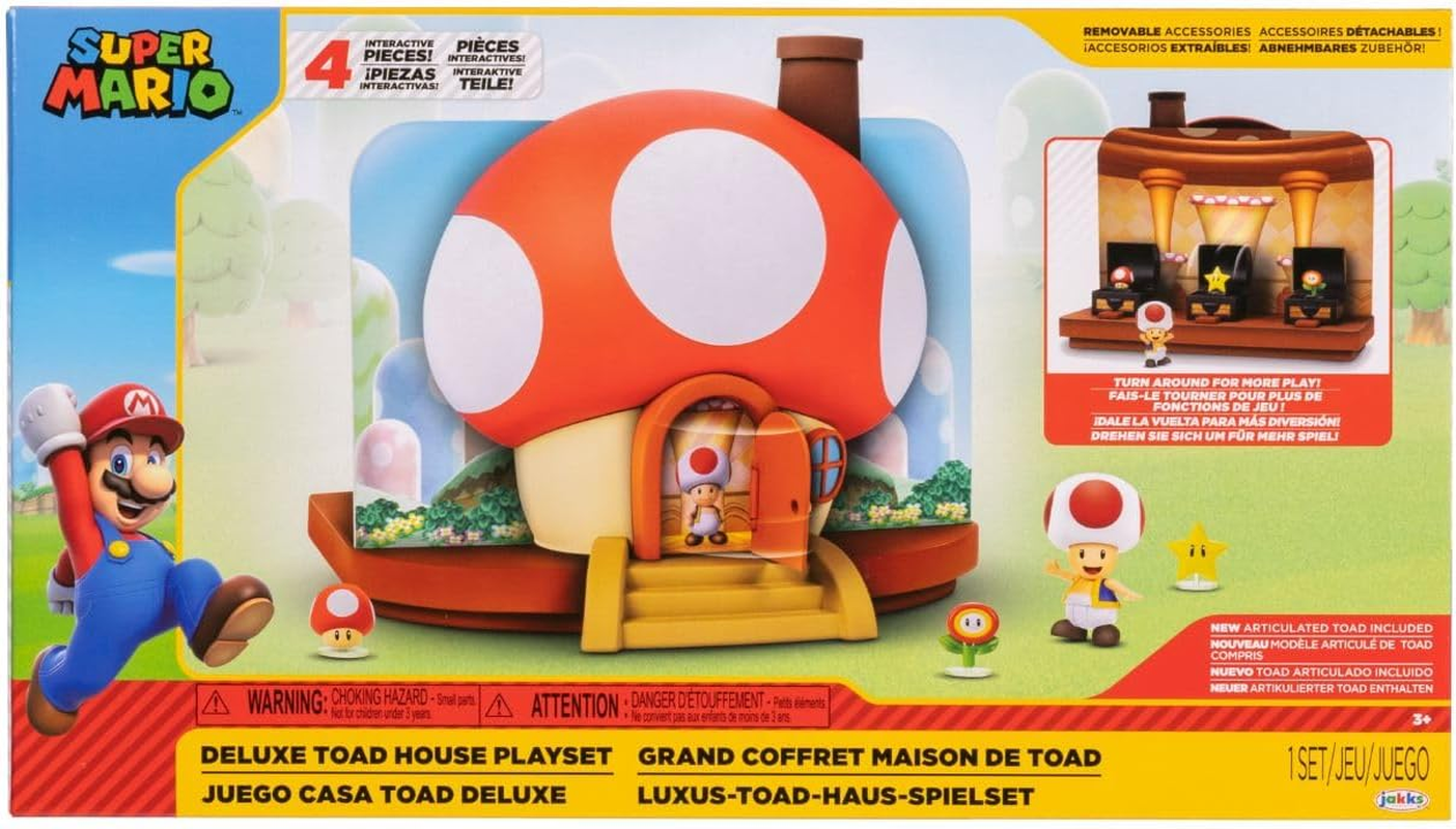 Jakks Pacific - Nintendo 2-1/2" Deluxe Toad Playset CS (Net) image number 1