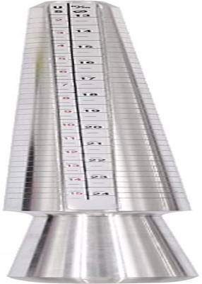 Ring Mandrel Sizer Tool with Metal Mandrel Finger Sizing Measuring Stick and Ring Sizer Guage of 27 Pcs Circle Models Jewelry Sizer Tool and Rubber Jewelers Hammer image number 1