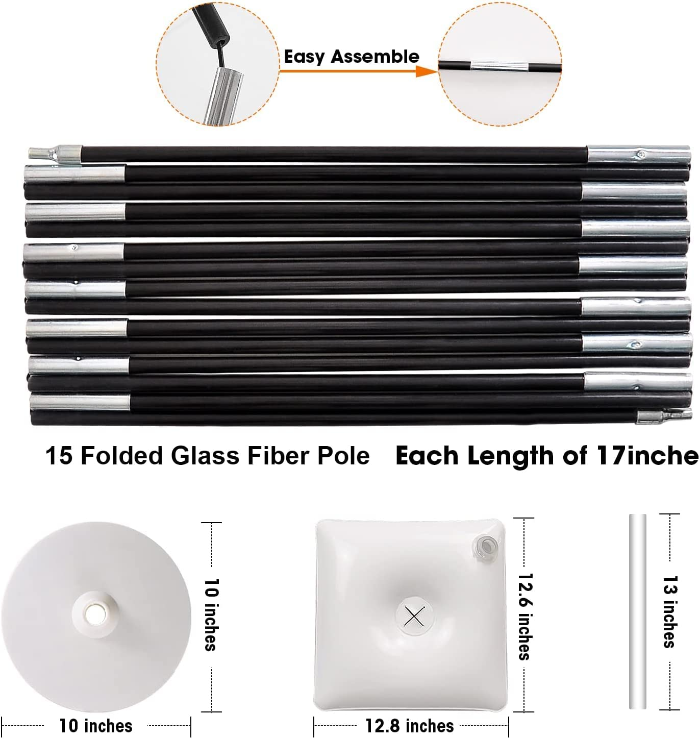 Balloon Arch Kit,9Ft Height & 10FT Width Adjustable Balloon Arch Stand Set with Water Fillable Base, 50 Balloon Clips for Wedding Birthday Decorations Baby Shower Party Supplies image number 3