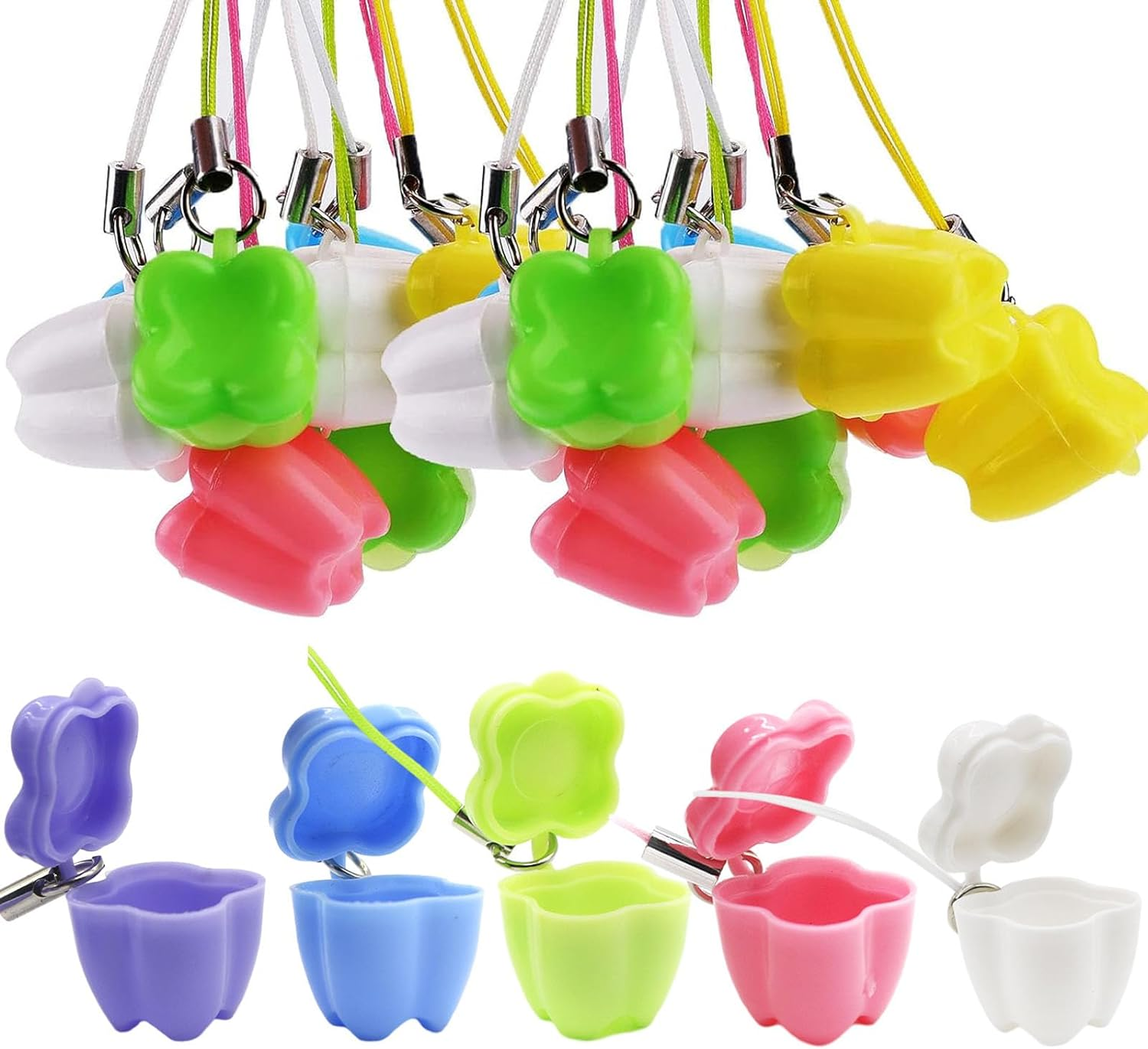 Lost Teeth Saver Necklace Organizer - Upgraded Milk Teeth Storage Box Necklace Cute Fairy Baby Teeth Keepsake Holder Children Teeth save Box for Lost Teeth Storage Box 10 Pieces image number 6