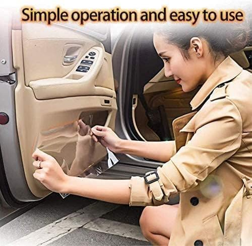 Clear Protective Vinyl Wrap Guard Film, Clear Gloss Paint Protection Bulk Film, Transparent Self Adhesive Film Wrap Roll without Bubble for Moto, Car DIY Interior (30Cm X 300Cm)