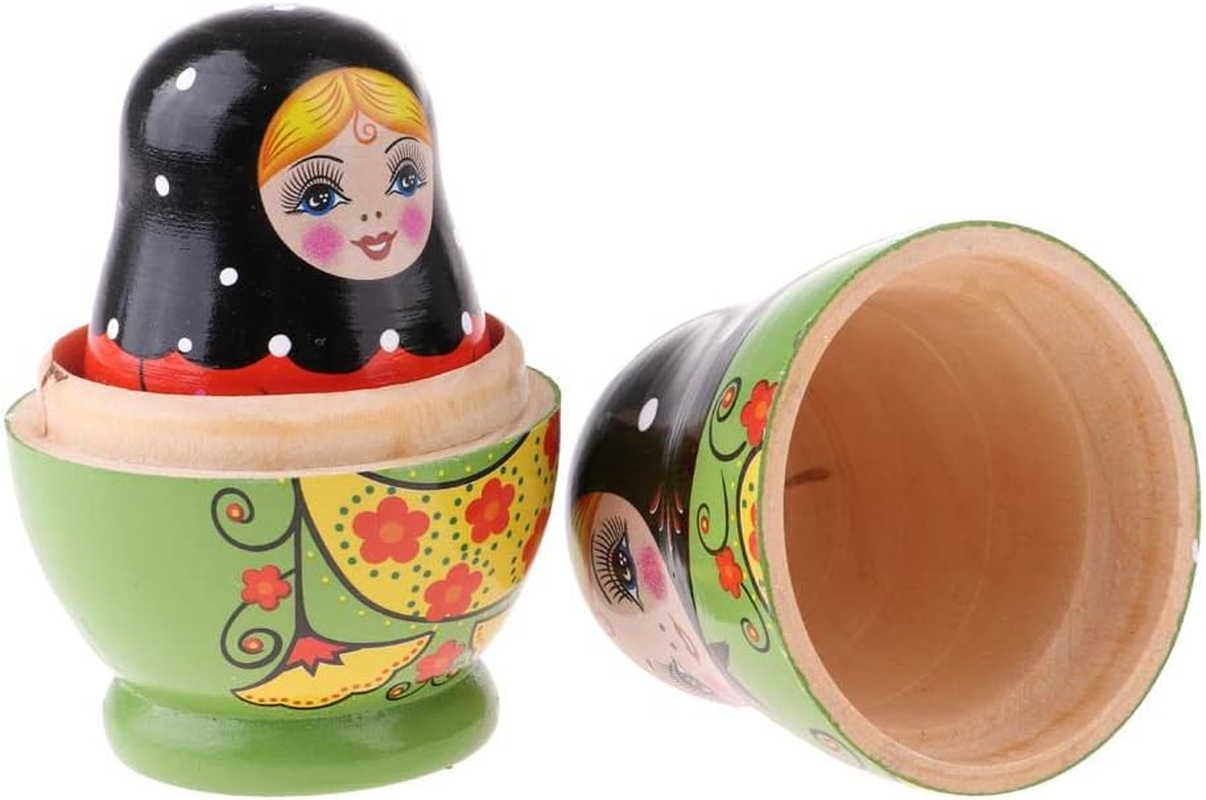 5Pcs Wooden Russian Nesting Doll Matryoshka Toys image number 1