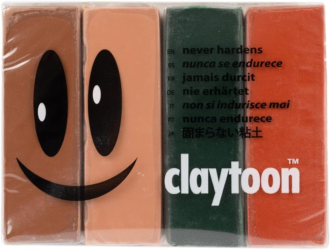 Van Aken Claytoon Modeling Clay &ndash; 1 Lb (Four 4-Oz Bars) &ndash; Use for Claymation, Models, and Stop Motion (Circus)