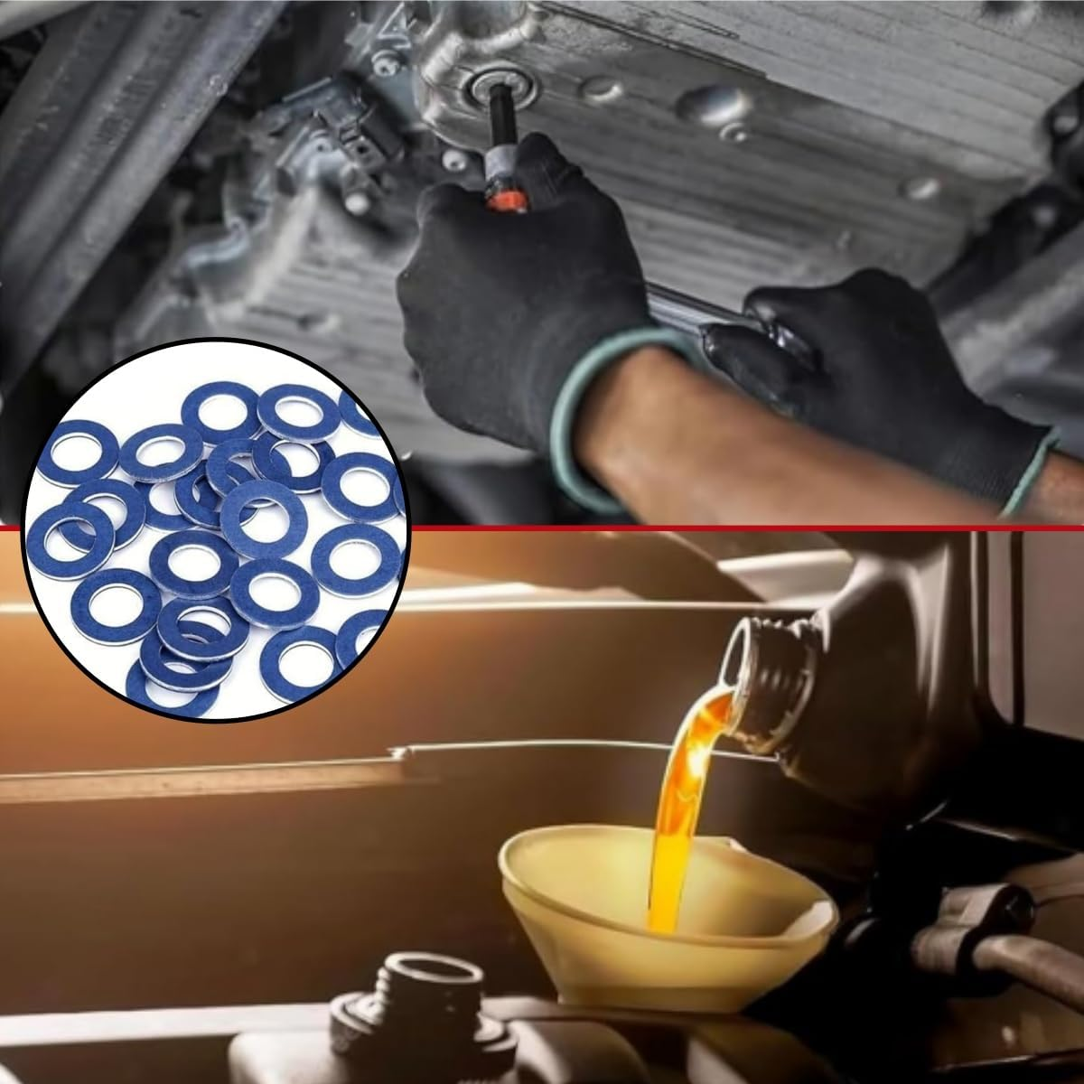 20 PCS Car Oil Drain Plug Gaskets,Seal Ring Oil Sump Washers,Ywbfove 12Mm Id 21Mm Od 1.8Mm Thickness,Engine Pan Drain Plug Washer Kit image number 3