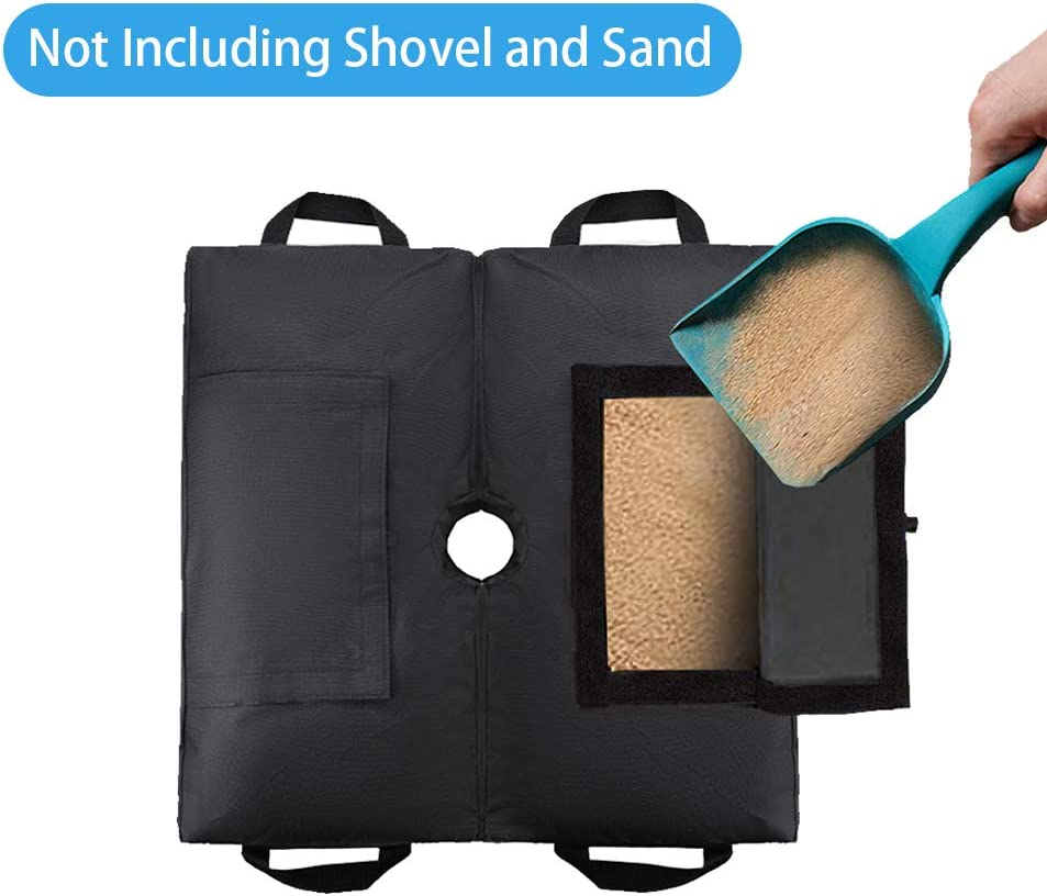 Valuehall Umbrella Base Weight Bag 18 X 18 X 6 Inches Square Detachable Sand Bags Weatherproof Sand Bag for Offset, Cantilever or Any Outdoor Patio Umbrella Stand-Up to 110 Lbs V7059D image number 6
