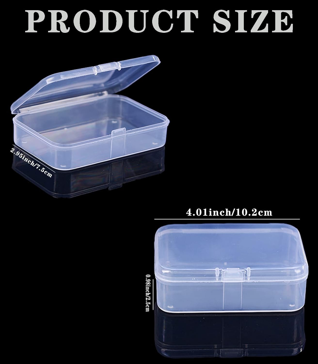 18 Pcs Clear Plastic Playing Card Boxes Snaps Closed Poker Gaming Playing Card Deck Cases Holder Plastic Storage Box Clear Trading Card Box Plastic Card Storage Organizer for Bank Business Card image number 4