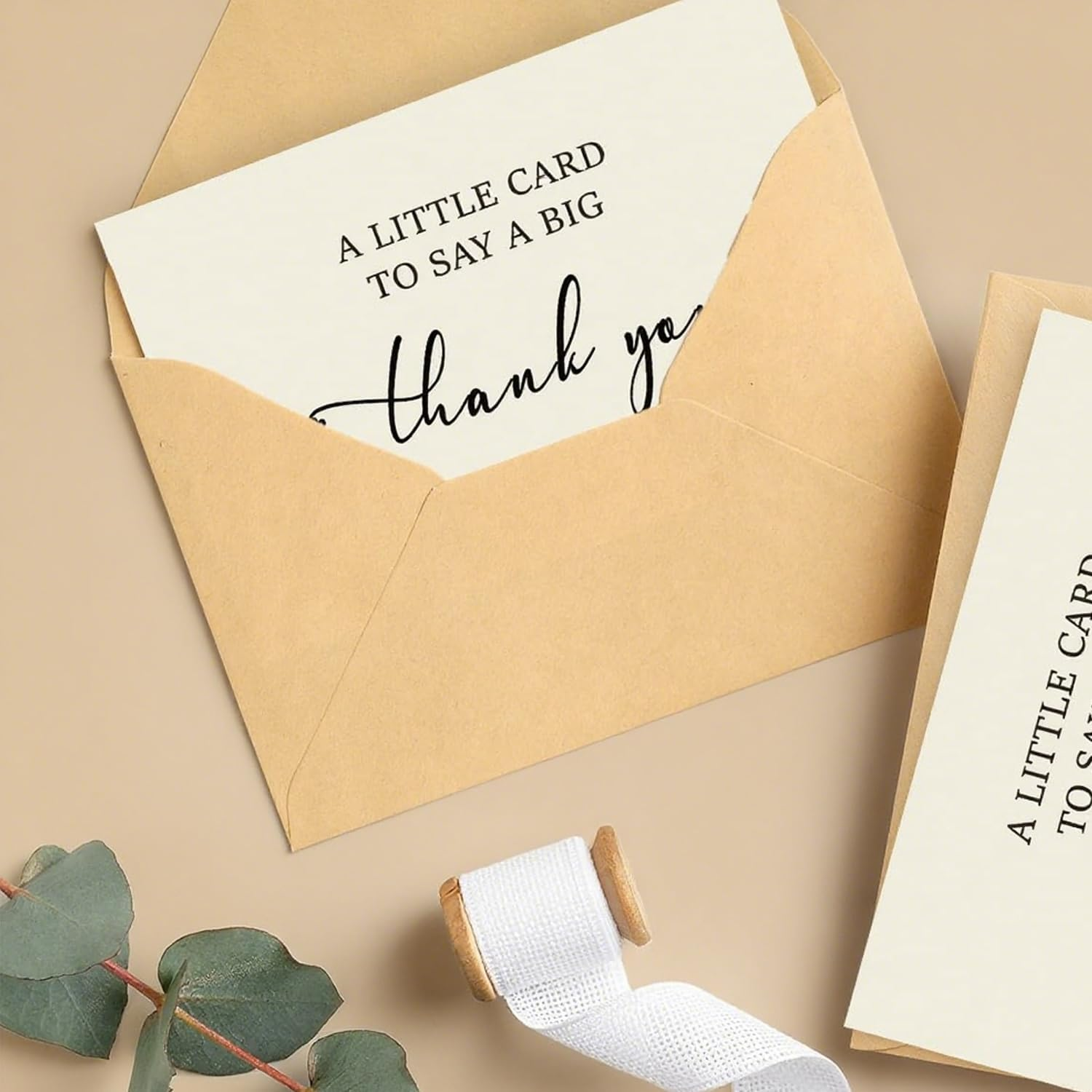 12 Pack Thank You Cards, 5.6X4 Inches Bulk Thank You Notes with Envelopes, Watercolour, Perfect for Weddings, Baby & Bridal Showers, Graduations, and Funerals (Peach Heart) image number 2