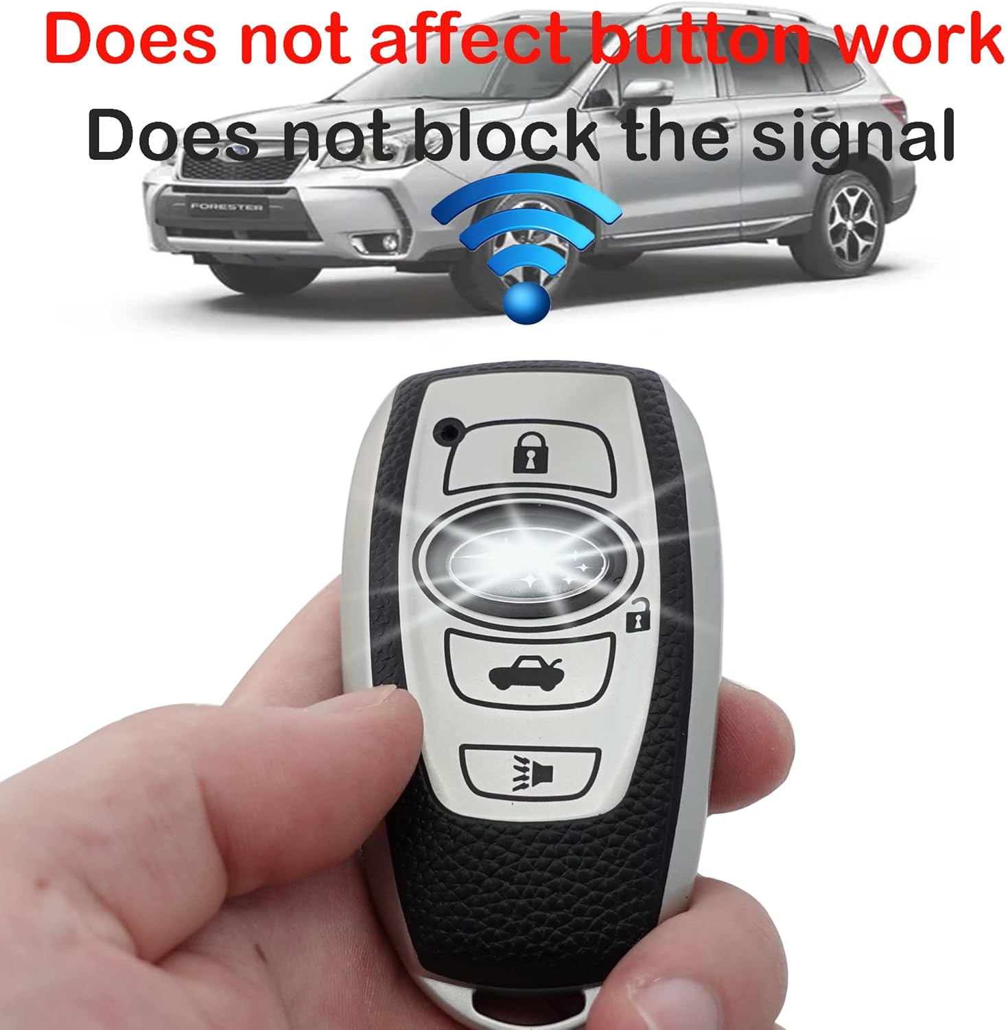 For Subaru Key Fob Cover Case with Keychain,Texture Soft TPU Key Case/Skin, Blue - Green image number 6