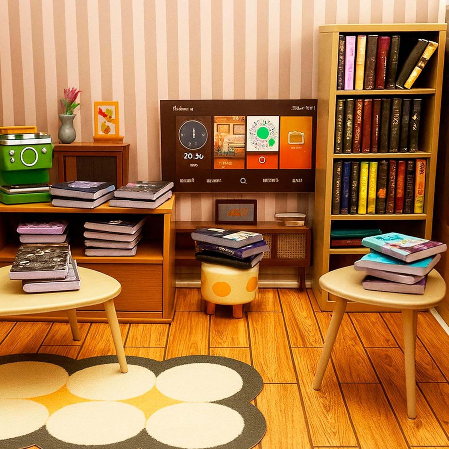 200 PCS Book Miniatures Set without Repetition, Mini Books for Anxiety Bookshelf, Dollhouse Decor, DIY Crafting, Accessories Mini Miniatures Books image number 4