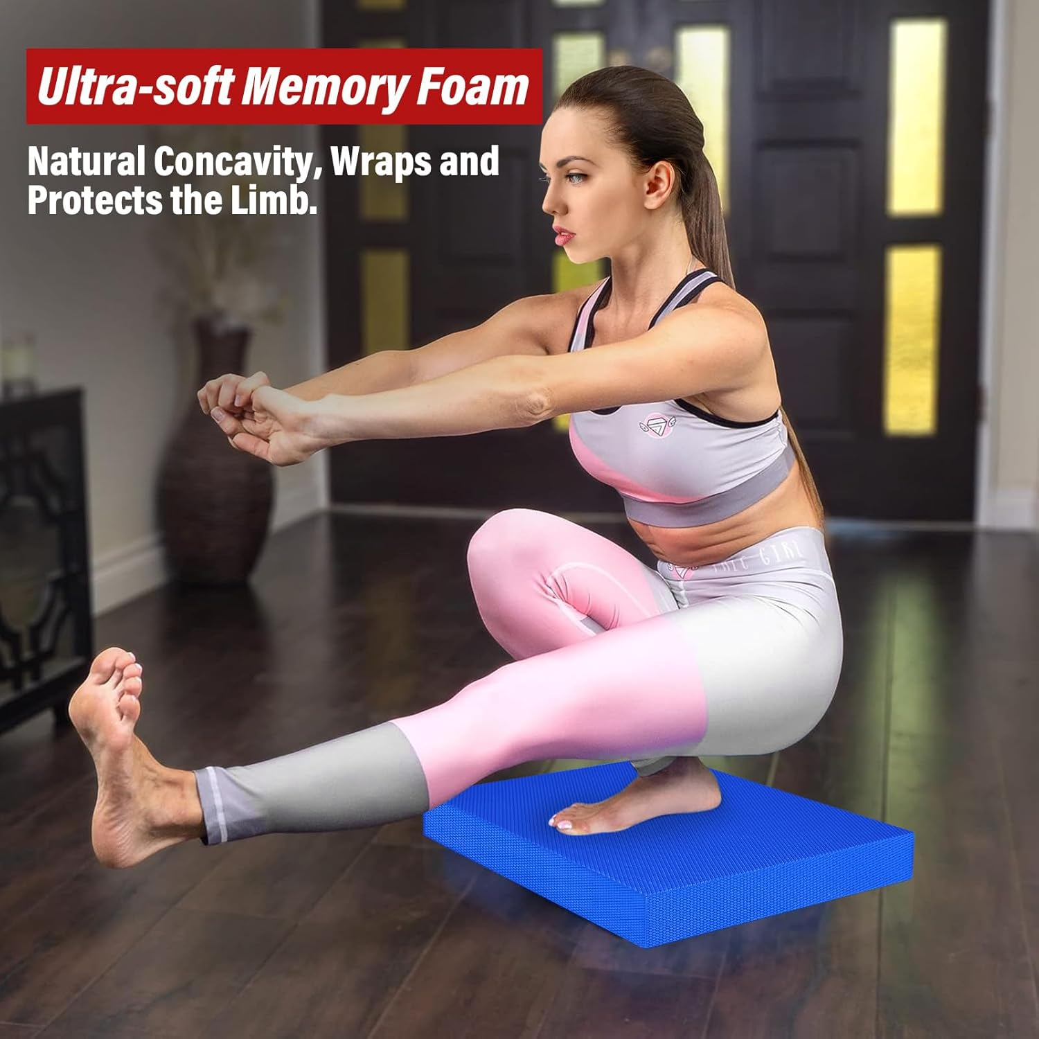 Balance Pad, Stability Trainer Pad,Exercise Mat for Workout,Non-Slip & Water-Resistant,Ultra-Soft TPE Foam Knee Cushion for Balance Training, Fitness, Physical Therapy,Yoga image number 6