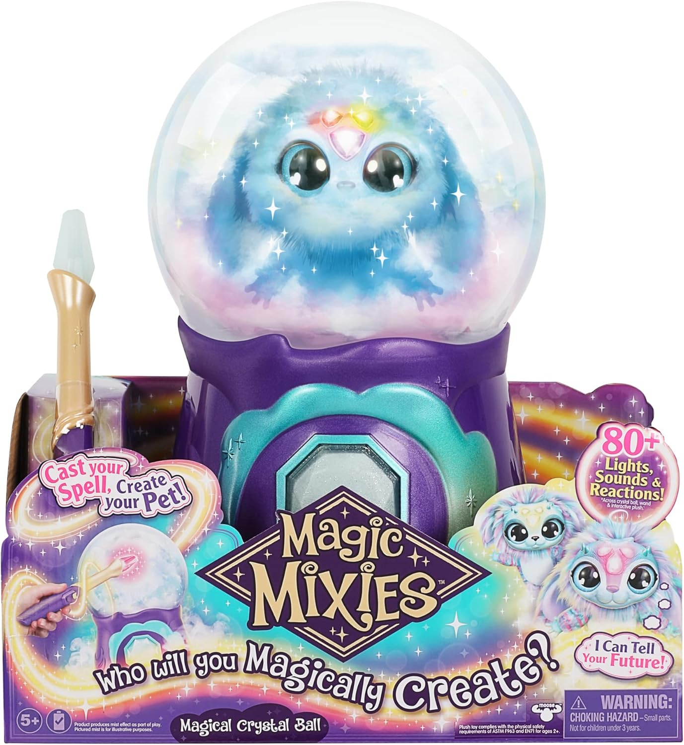 Magic Mixies Magical Misting Crystal Ball with Interactive 20.3Cm (8 Inch) Blue Plush Toy and 80+ Sounds and Reactions. image number 6