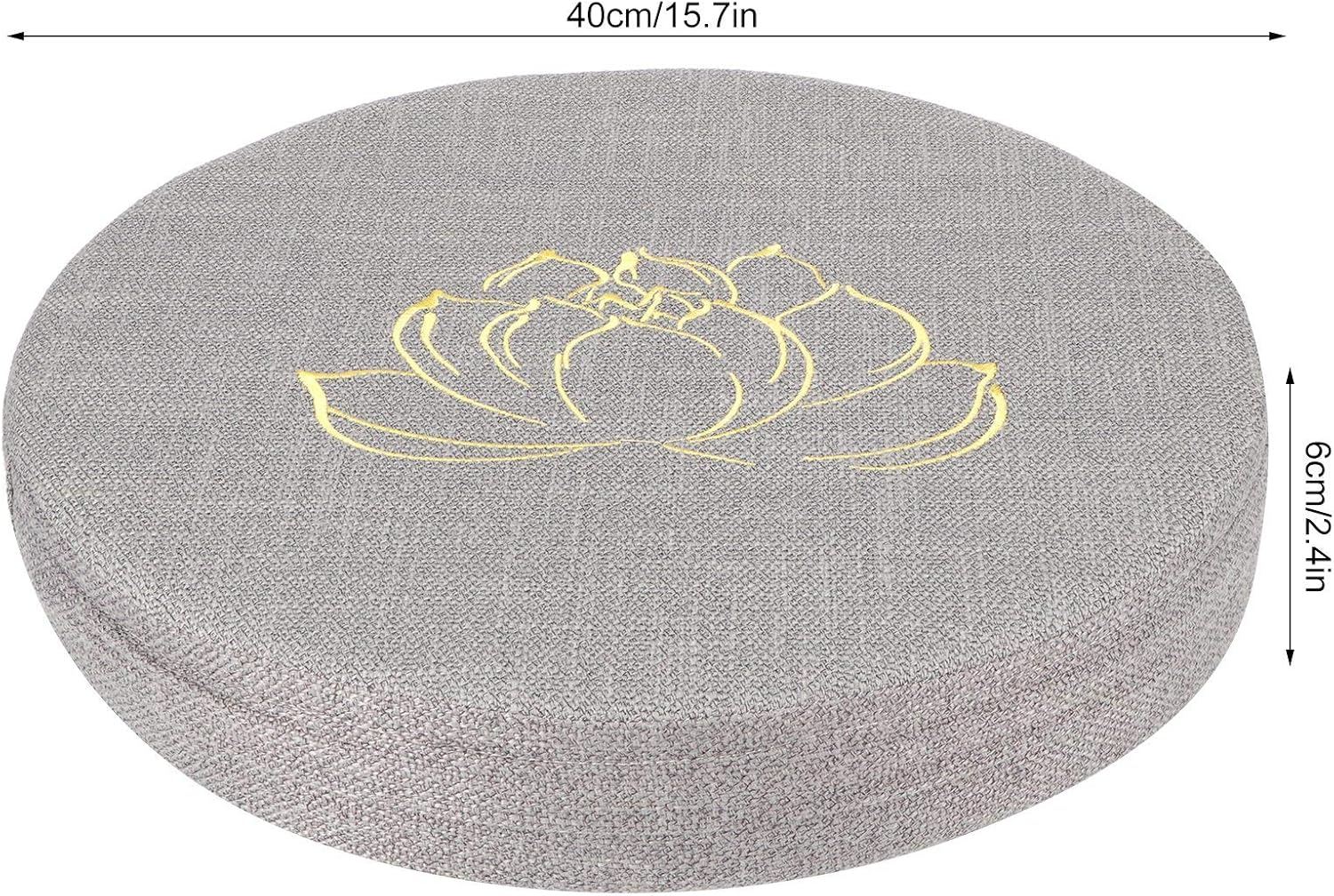 Outdoor round Floor Cushions for Sitting, Meditation, Yoga, Living Room, Sofa, Balcony (Grey) image number 6