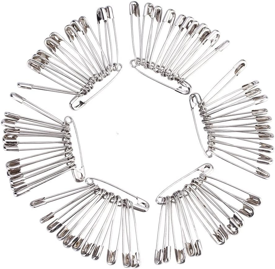 EHOUSE Safety Pin, Nickel Plated Metal, Size 4, 108 PCS image number 3