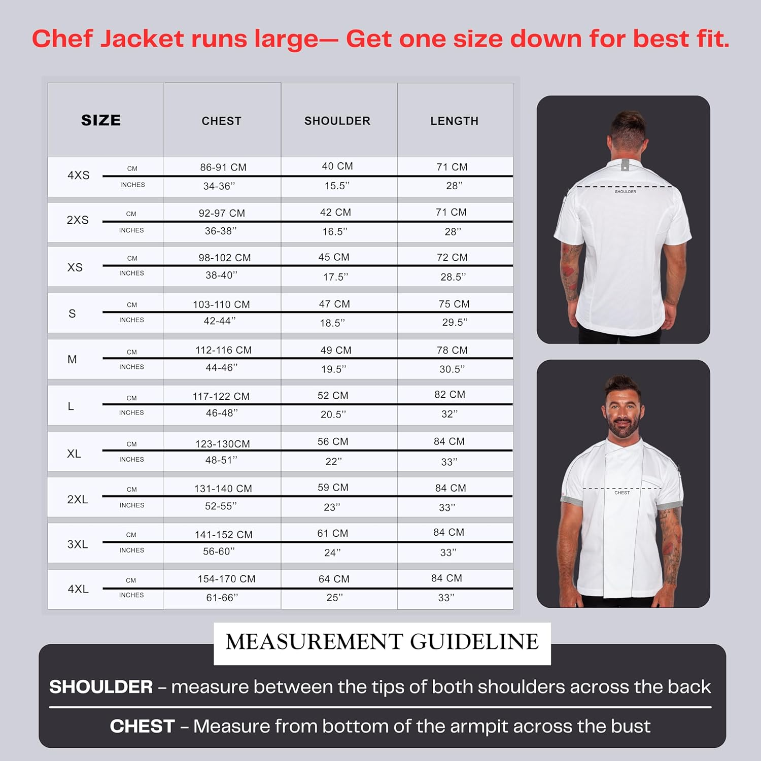 Ace Chef Apparels Stylish Gazi Chef Jacket with Coolvent, White with Black Trim, Xx-Small image number 2
