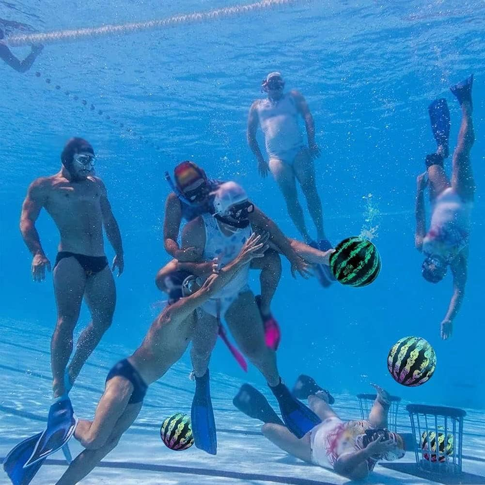 Morofme Swimming Pool Ball 9 Inch Ball Game for Pool Swimming Float Toy Balls Inflatable Pool Balls for under Water Passing Buoying Dribbling Diving and Pool Games for Teens Adults image number 2