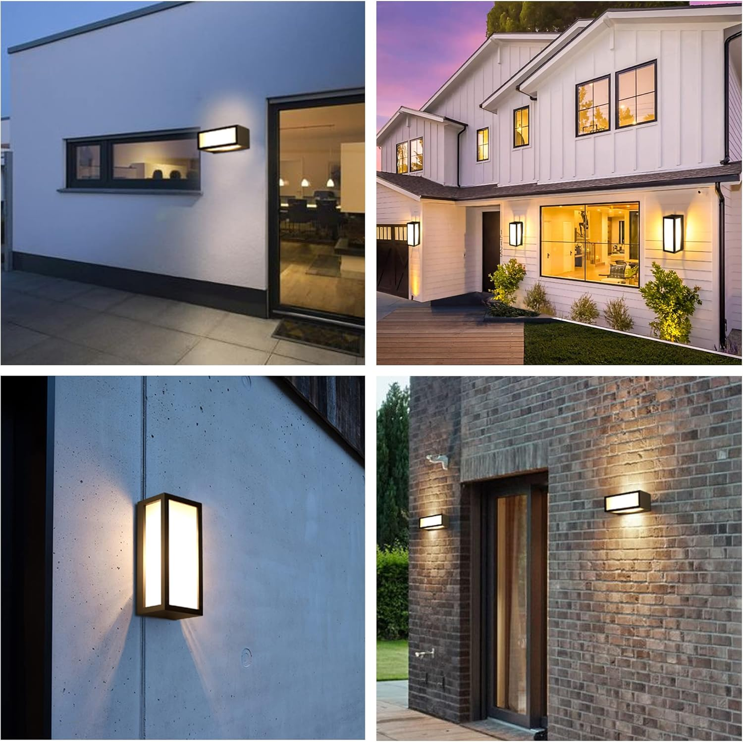 LED outside Wall Light, Aluminum Outdoor Wall Lamp Exterior Wall Sconce, IP54 Waterproof, 870LM 3000K Warm White, Anthracite Gray image number 2