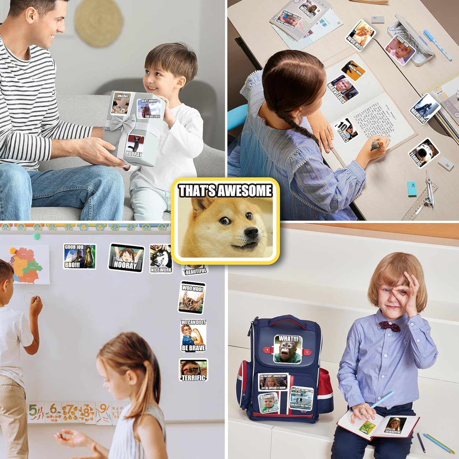 Meme Stickers/Meme Reward Stickers for Teachers 200Pcs No Repetition image number 6