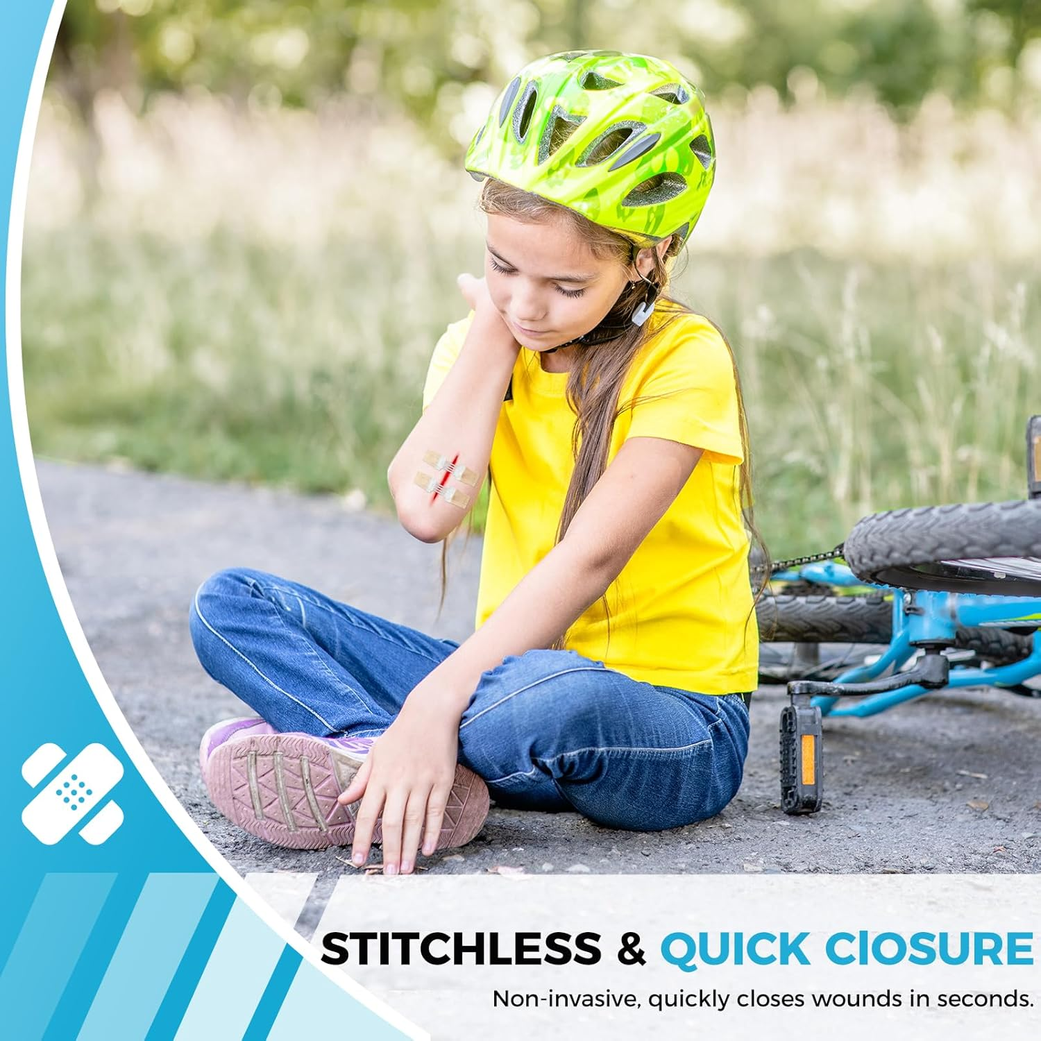 Emergency Wound Closure Device, Zip Stitch Sutures Bandaids Kit 2 Pcs- Repair Wounds without Stitches, Great for Outdoor Activities Such as Hiking, Exploring Wild Nature, Quick Clot image number 1