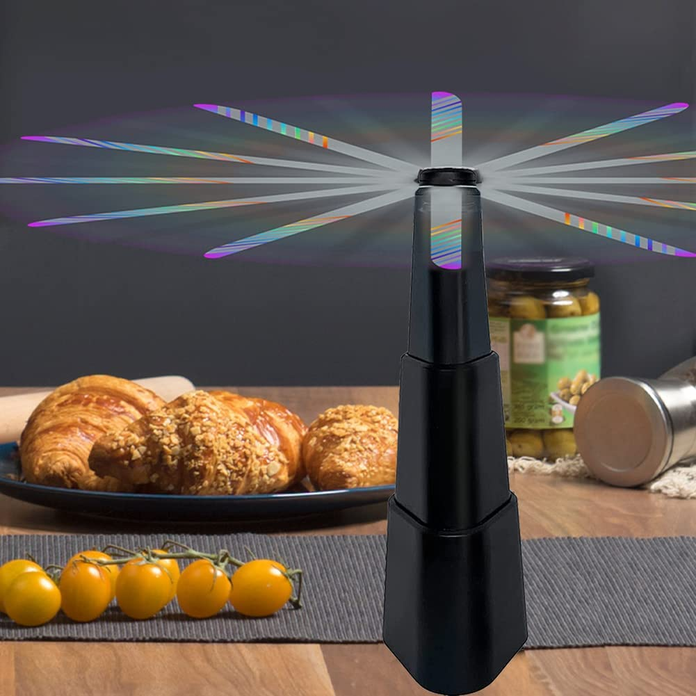 4 Pack Fly Repellent Fan for Tables, Insects Repellent Fly Fan with Holographic Blades, Portable Table Fly Fan for Outdoor Indoor Keep Flies Away image number 4