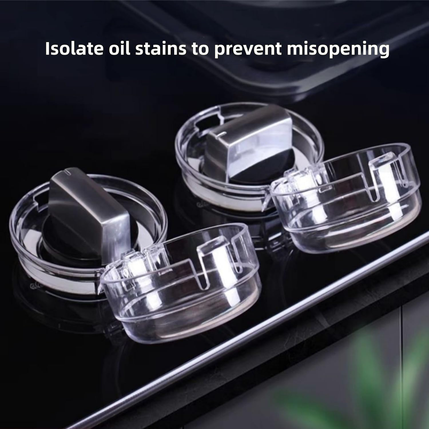 10 Pack Clear Stove Knob Safety Covers - Protect with a Proof Lock for Oven/Stove Top/Gas Range - Kitchen Safety Guard image number 5