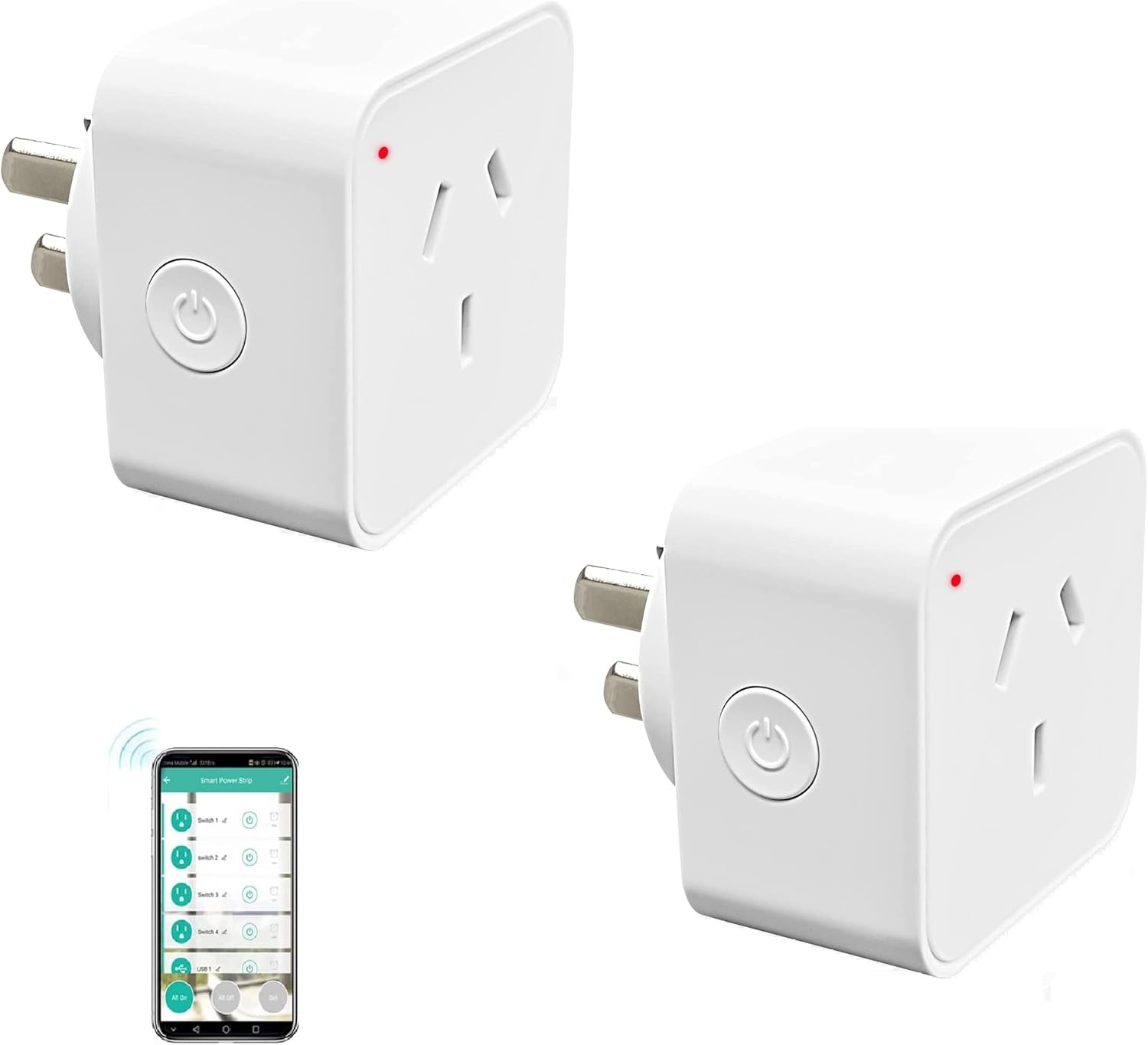 XENON Zigbee Smart Plug Mini, Wifi Outlet for Home Automation, Remote & Voice Control, Compatible with Alexa, Google, Home Assistant, and Smartthiiings, 2 Pack