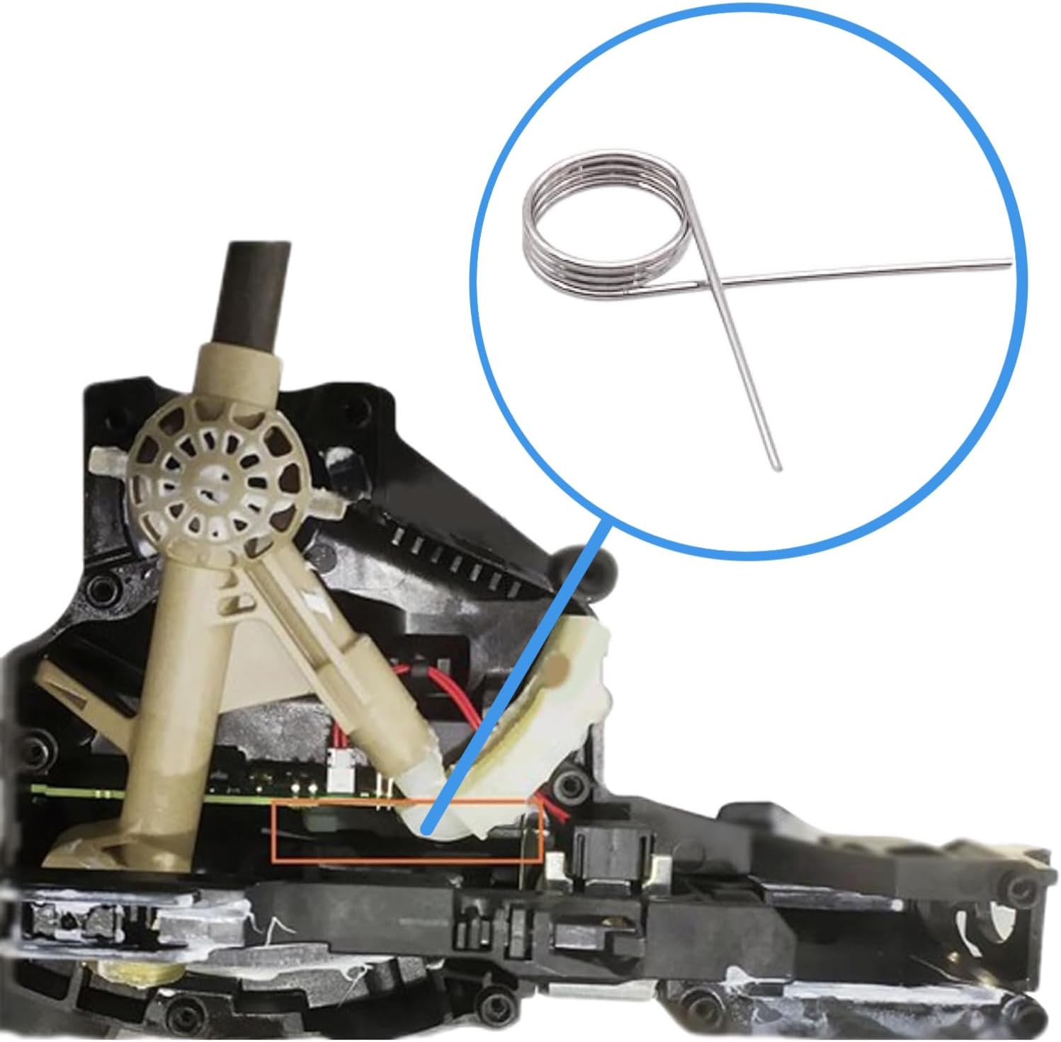 Car Part Torsion Spring for Gearshift Steptronic Repair for Mini Cooper F56 | F55 2013-2019 | Clubman F54 | Cabrio F57 | BMW X1 F48 F49 2016-2019 OE#25168666164 25168483097 image number 3