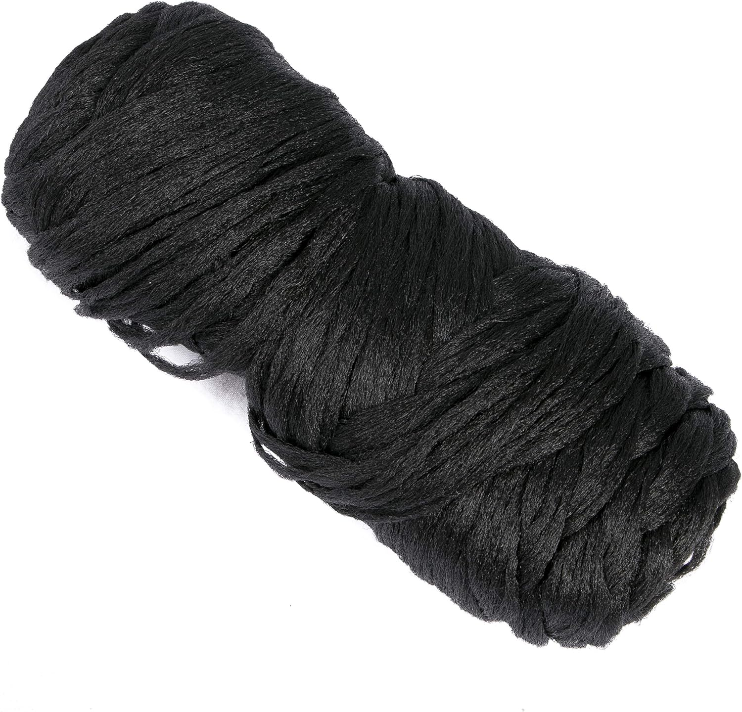 5Roll Brazilian Yarn Wool Hair Arylic Yarn for Hair Crochet Braid Twist Warps Black Color image number 4