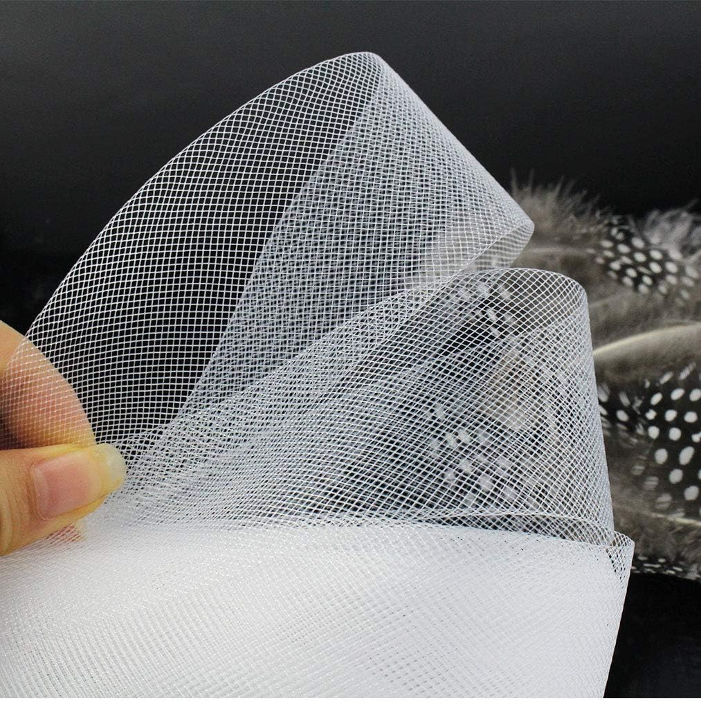 Yolyoo 50 Yards Stiff Polyester Horsehair Braid for Sewing Wedding Dress Formal Dress Accessories(White, 2 Inch Width) image number 6