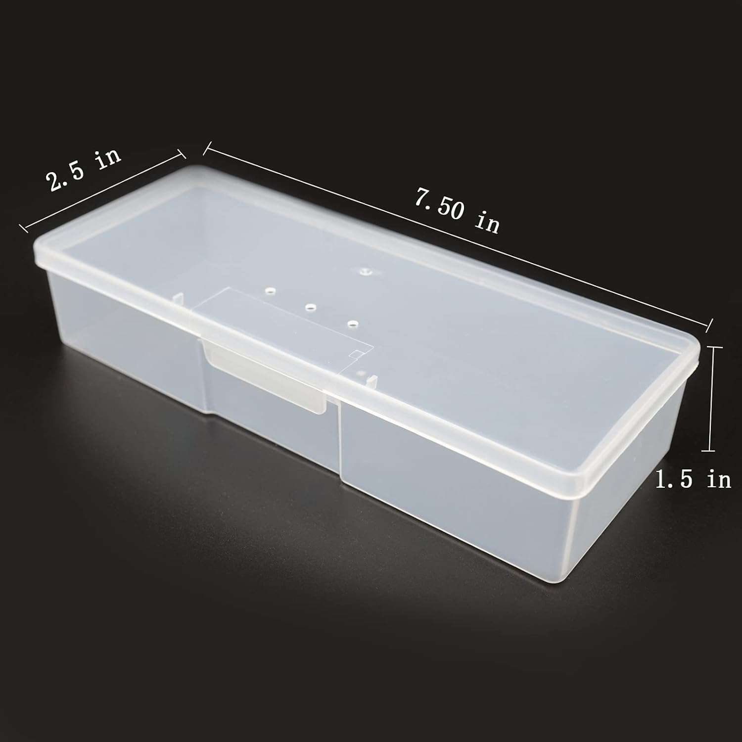 Clear Manicure Tool Box, Personal Nail Box Storage Case for Organizing, Plastic Nail Tool Box for Manicure Pedicure Kit (6Pcs) image number 6