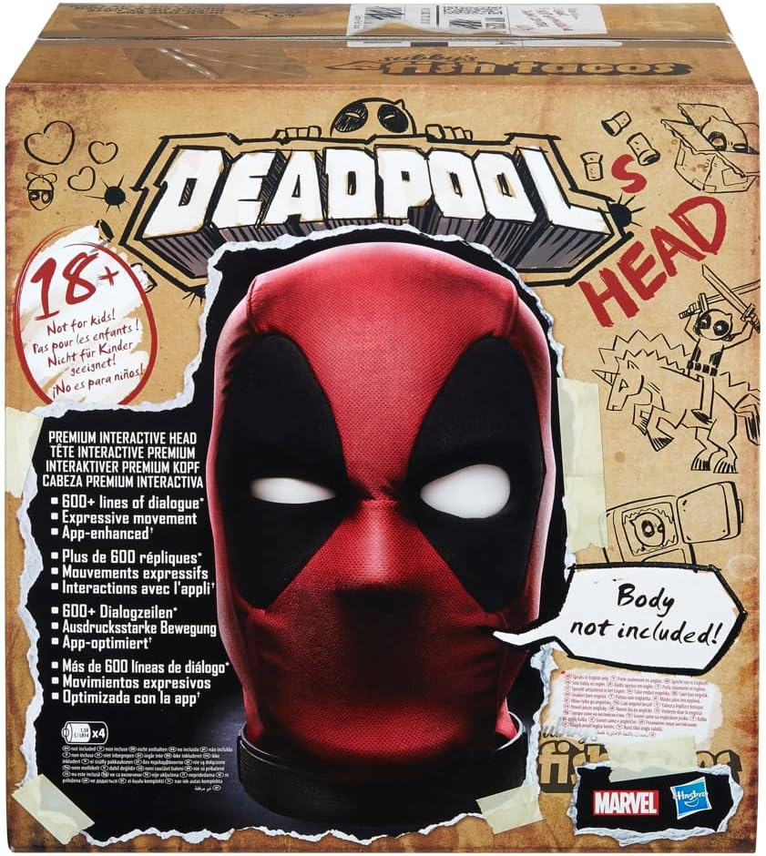 Marvel Legends Deadpool&rsquo;S Head Premium Interactive, Moving, Talking Electronic, App-Enhanced Adult Collectible, with 600+ SFX and Phrases image number 3